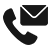 Icon Telefonhörer und E-Mail